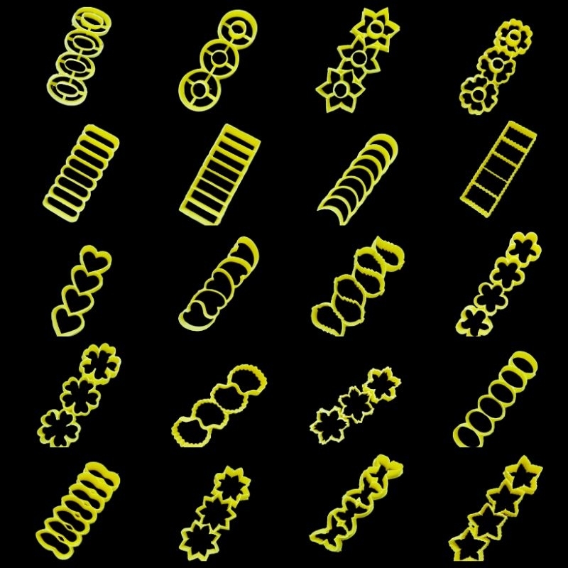 Cutter Cetakan Kue Kering Nastar Kue Semprit Biscuit Plastik Kastengel Bulan sabit Love daun donat