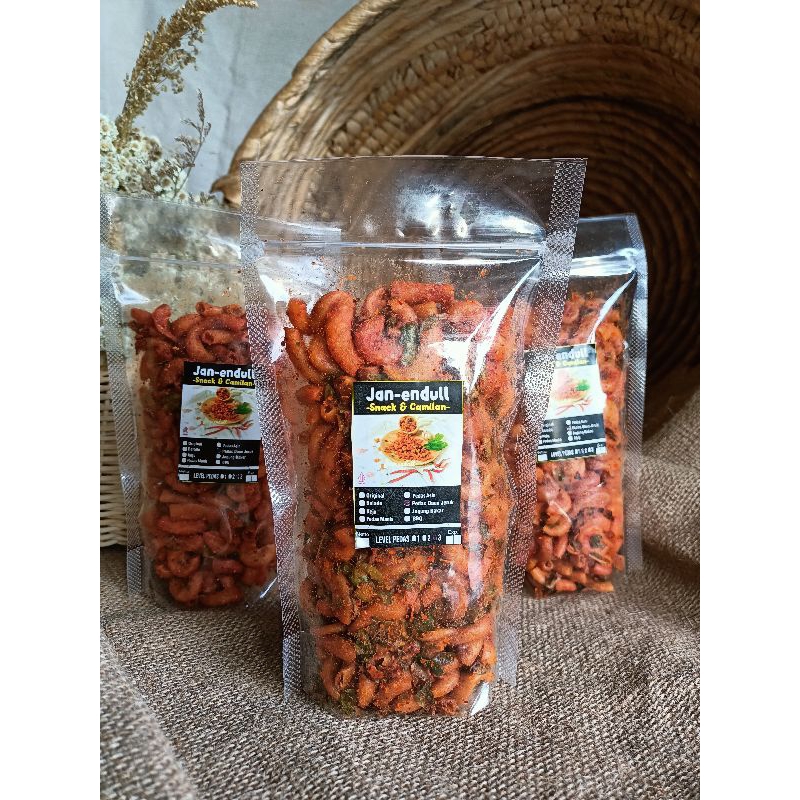 

Makroni Jan-endull Kemasan Jumbo Aneka Rasa Super Pedas
