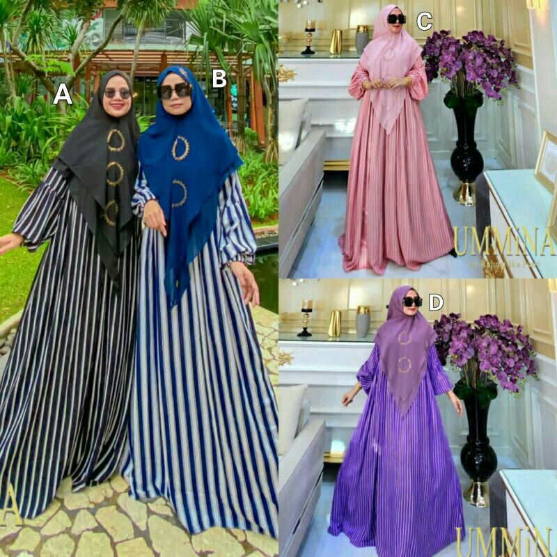 Puan Syari Vol 2 By Ummina Gamis Set Syari Ceruty ORI Branded