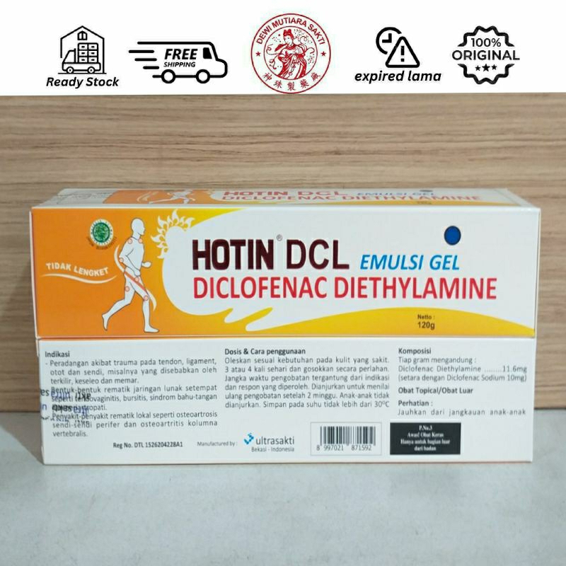 HOT IN DCL EMULSI GEL DICLOFENAC DIETHYLAMINE 120gram HOTIN DCL