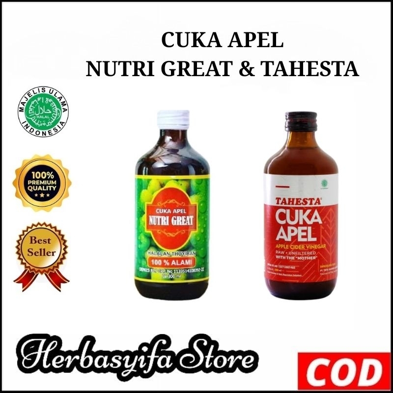 Cuka Apel Tahesta &amp; Nutri Great 300 ml Original