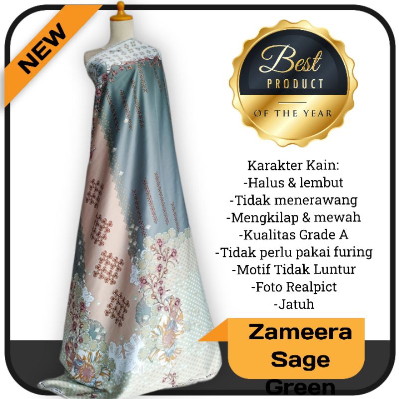 Kain D. Silk motif Zameera harga persetengah meter (0,5 m)