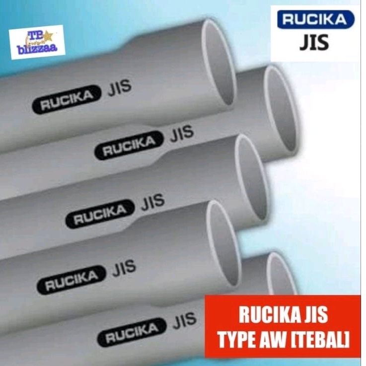 Pipa 4" inch Pipa Rucika JIS AW Tebal 4 Mtr Pipa Rucika Abu 4" JIS AW Batang