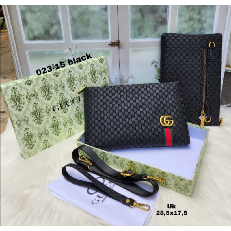 Handbag / Clutch Pria Wanita Emboss kode 023 Free box