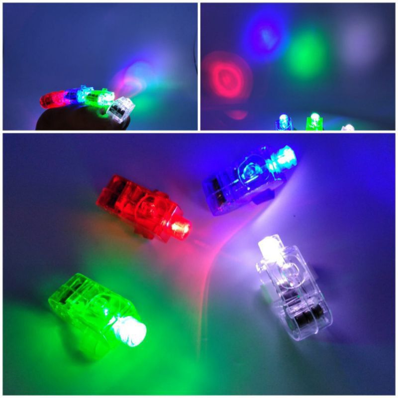 MAINAN ANAK LASER FINGER BEAMS LIGHT / LASER JARI ISI 4 WARNA