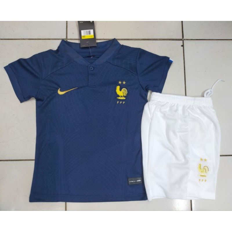 JERSEY BAJU BOLA ANAK PRANCIS FRANCE HOME KIDS 2022 WORLD_CUP QATAR GRADE ORI