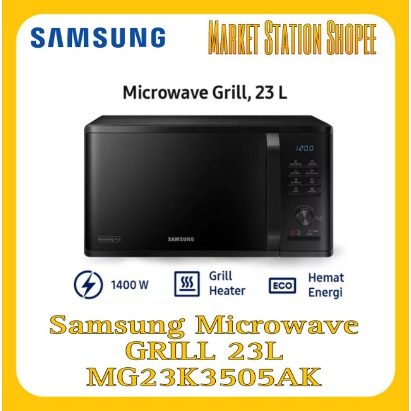 Samsung Microwave GRILL 23L | MG23K3505AK Garansi Resmi