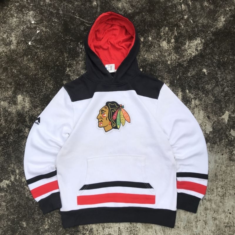 1990's Majestic Chicago blackhaws logo NHL hockey hodie