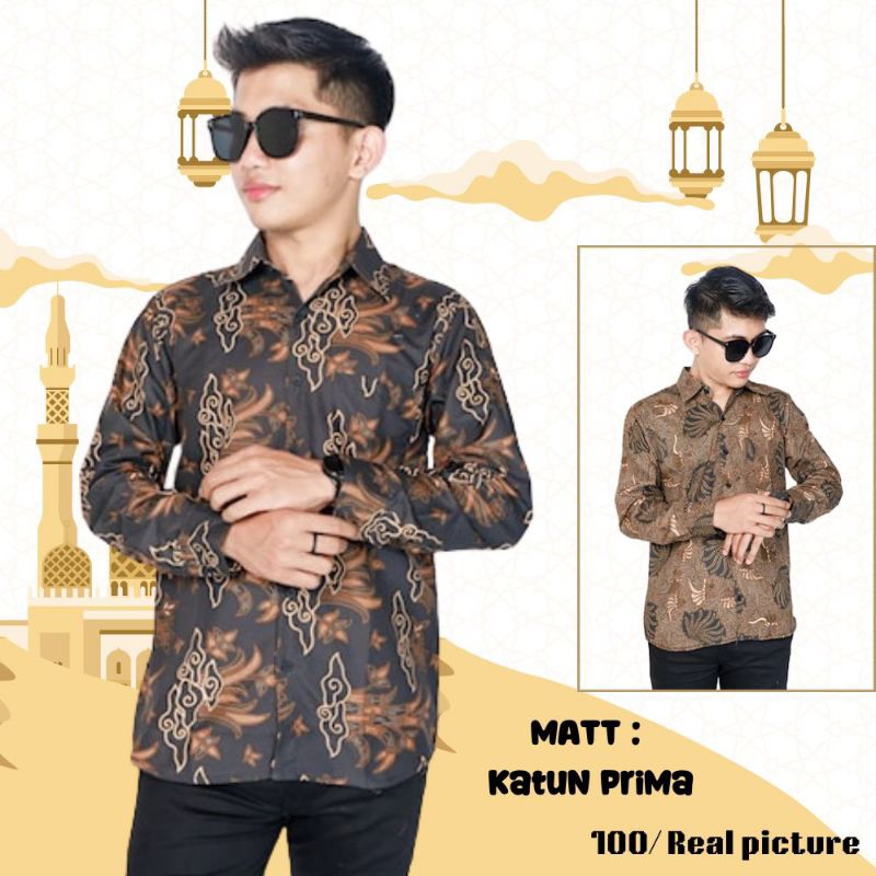 BATIK PRIA LENGAN PANJANG MODEL ALISAN MATT KATUN PREMIUM