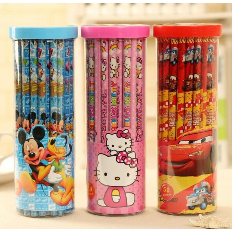 

PENSIL KEMASAN TABUNG KARAKTER ISI 30PCS