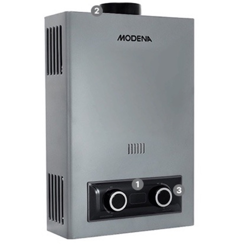 Water Heater Gas MODENA Digital Pemanas air mandi GI-0632V