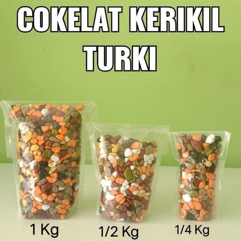 

Coklat Kerikil Turkey Dark Choco Stones 250 gr