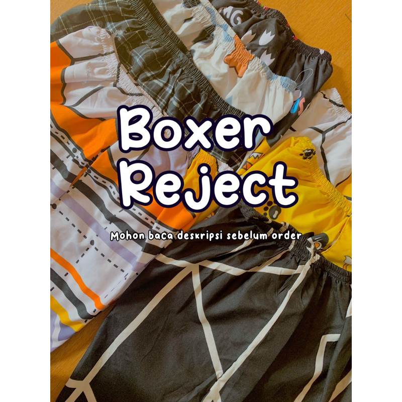 Celana Boxer Reject RANDOM MOTIF | Boxer Pria | Kolor | Celana Kolor | Celana Pendek | Boxer Distro