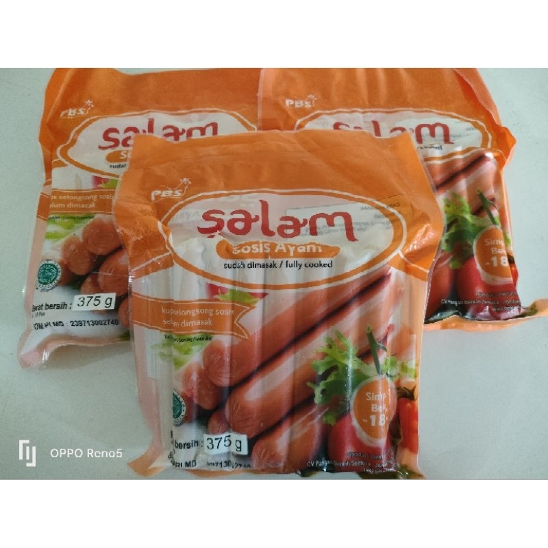 

SOSIS SALAM 375 GRAM / FROZEN FOOD/ SOSIS AYAM / TERMURAH