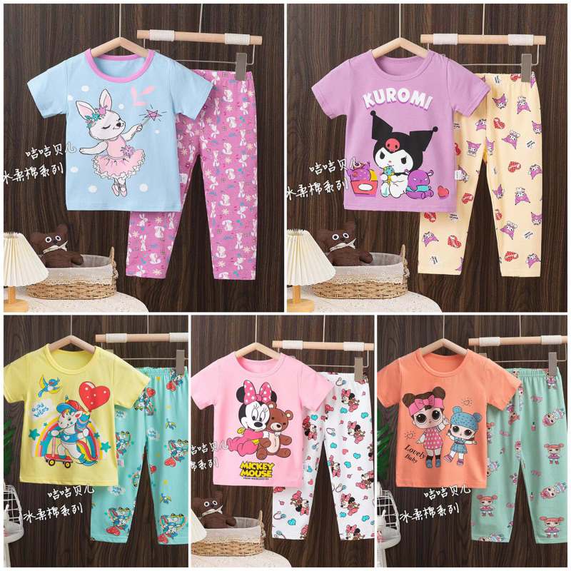 Piyama Anak Impor Ku bao Lengan Pendek Girl 3