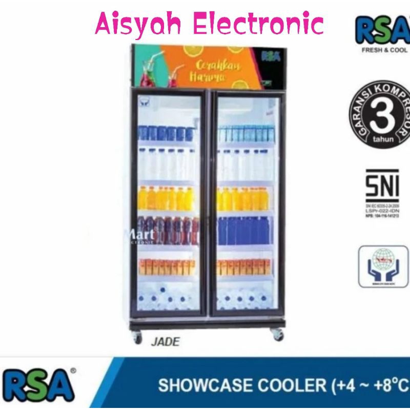 SHOWCASE RSA JADE 2 PINTU 800 LITER