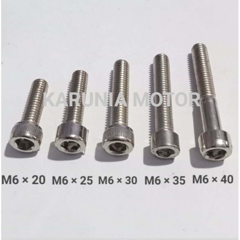 BAUT KUNCI L 10 / BAUT L NEKEL M6 × 20 - M6 × 40