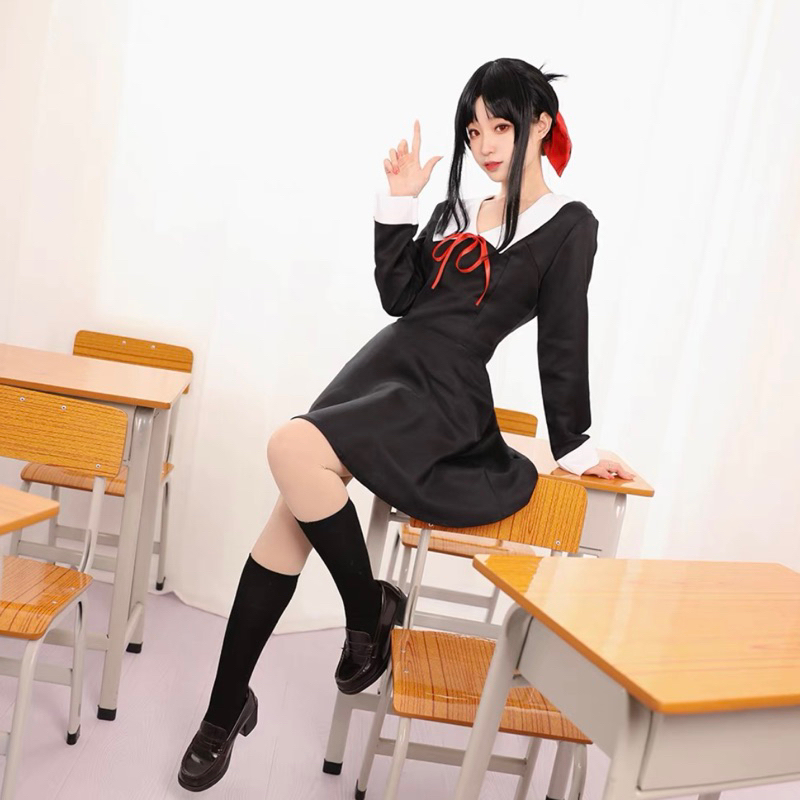 【Rollenz】Ready Kaguya Sama Love Is War Cosplay Costume Chika Fujiwara Kostum Anime Dress Fullset Kos