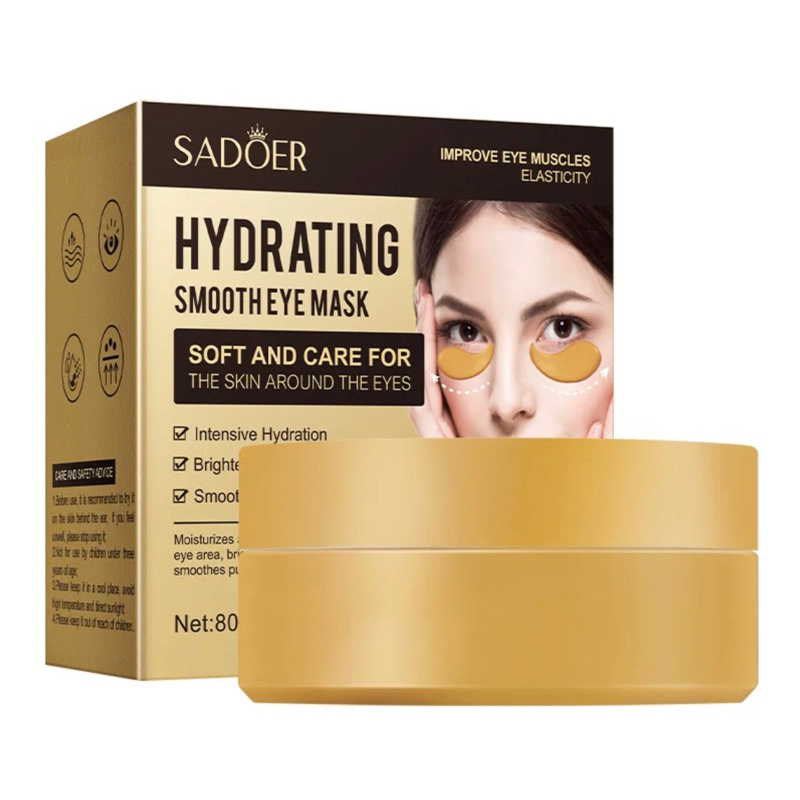 SADOER HYDRATING GOLD EYE MASK ISI 60 pcs