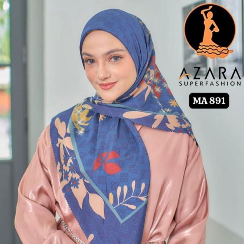 Hijab Segiempat OSKARA LC Motif | Jilbab Segiempat Azara OSKARA Motif By Azara