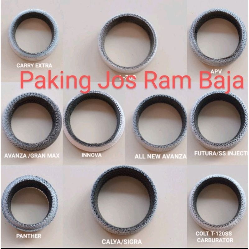Paking knalpot jos Ram Baja bulat carry L300 APV Avanza Xenia panther Innova Futura calya Sigra Colt T120SS carburator all new Avanza