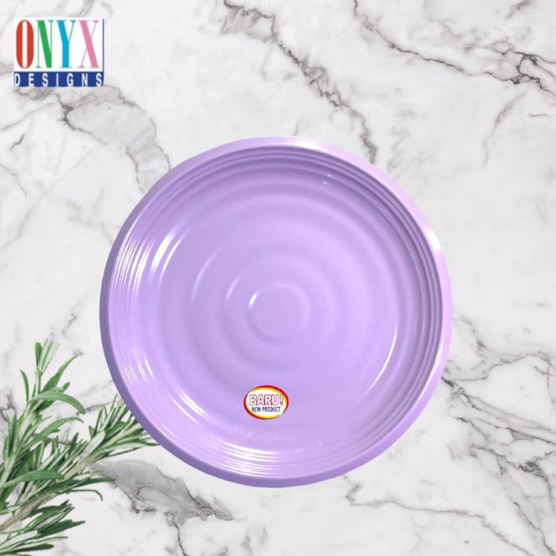 PIRING MAKAN 9”  POOLING UNGU PASTEL ONYX MELAMIN / PIRING MAKAN MELAMINE 9 INCH