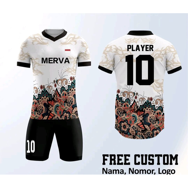 ( BISA SATUAN ) Jersey Kaos Futsal Full Printing Free Nickname & Logo Team