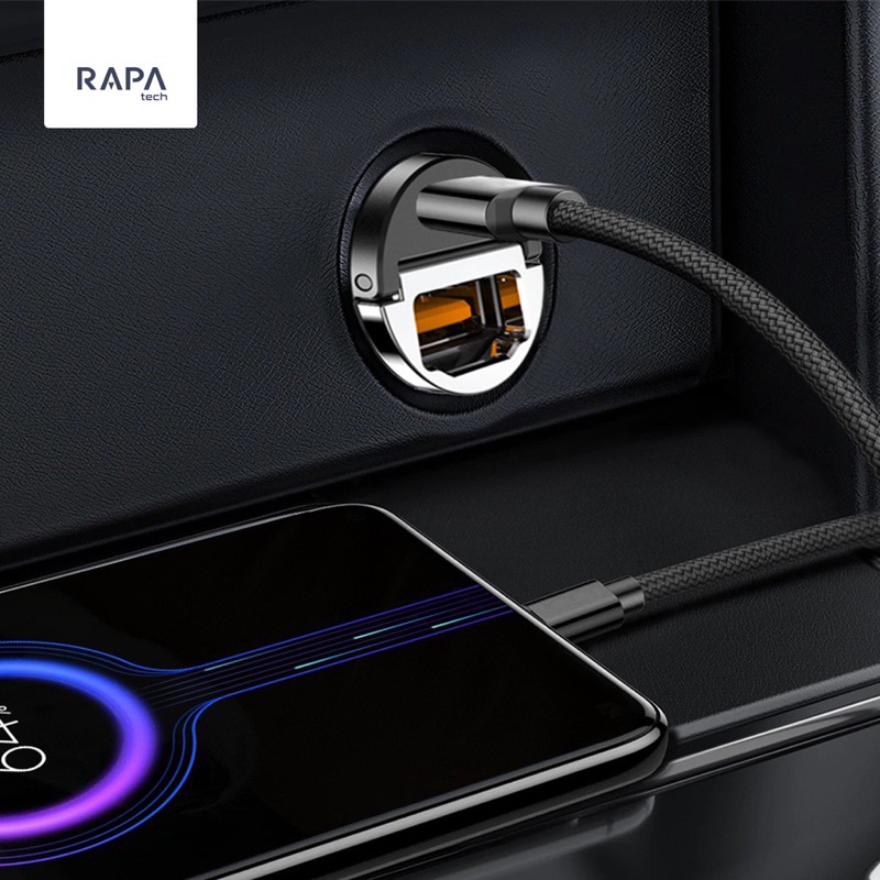 CAR CHARGER Original Rapa Tech DUAL PORT USB 30W PD SUPER FAST CHARGING 30 WATT CHARGER MOBIL (DRIVE I MB-1010)