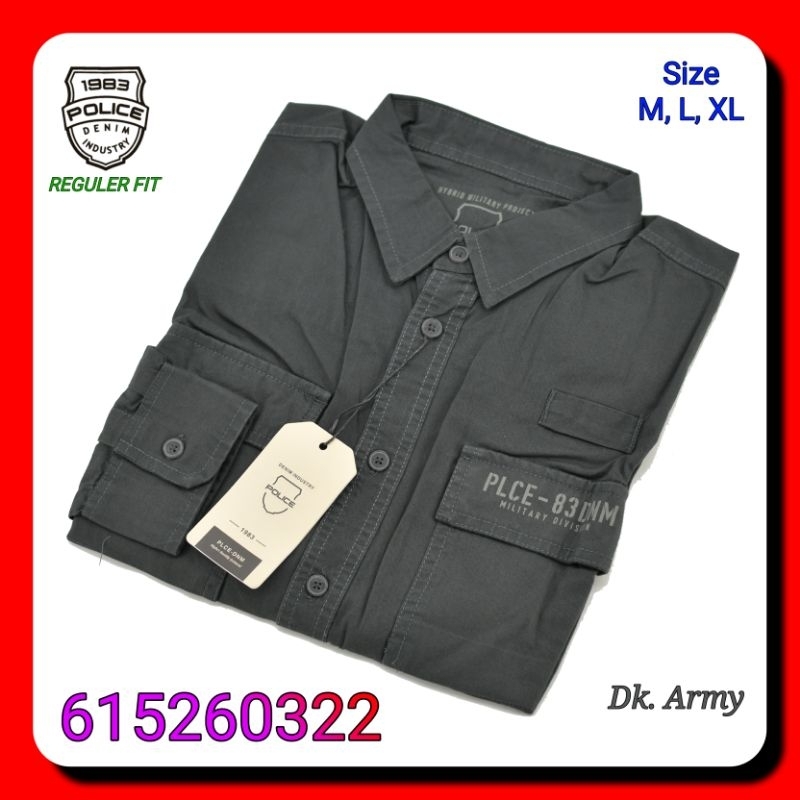 Kemeja Lengan Pendek Pria Police Denim Industry 615260674