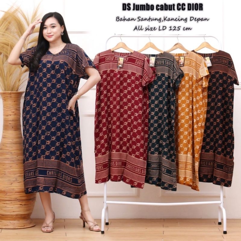 ECER DASTER IBU JUMBO BUSUI | DASTER RAYON LD 120 | DASTER XXL LENGAN PENDEK KANCING DEPAN | HOMEDRE