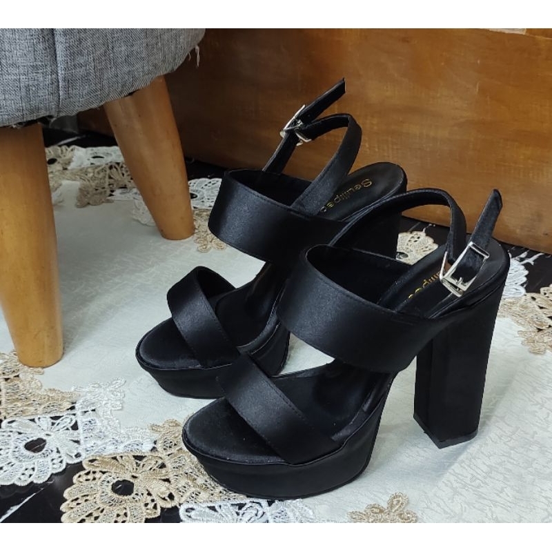 high heels 13cm tali satin premium