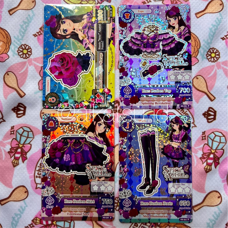 (booked) Kartu Aikatsu Premium Rose Bonbon Set