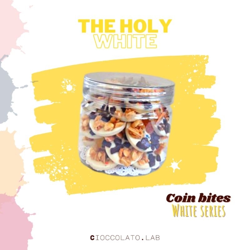 

Cokelat gift / Cokelat Hampers / Coin Bites (WHITE SERIES)