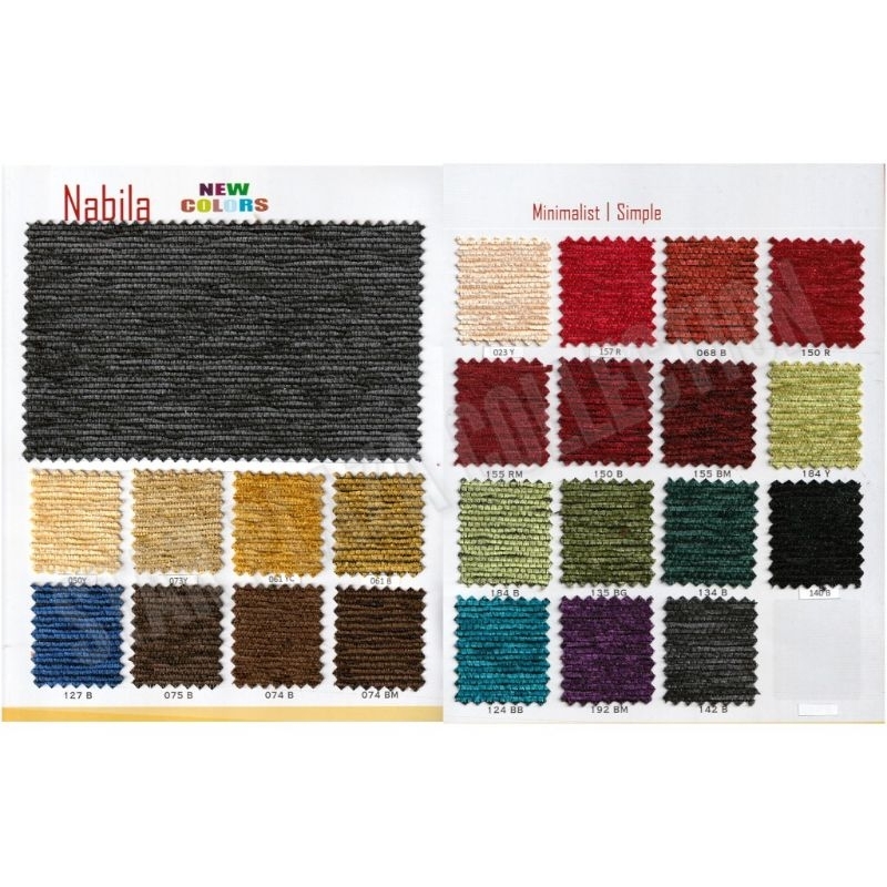 Kain Beludru Baldu Cordurai Polos Chenille Interior Hikaron - Nabila (Furniture, Sofa, Kursi, Jok, P