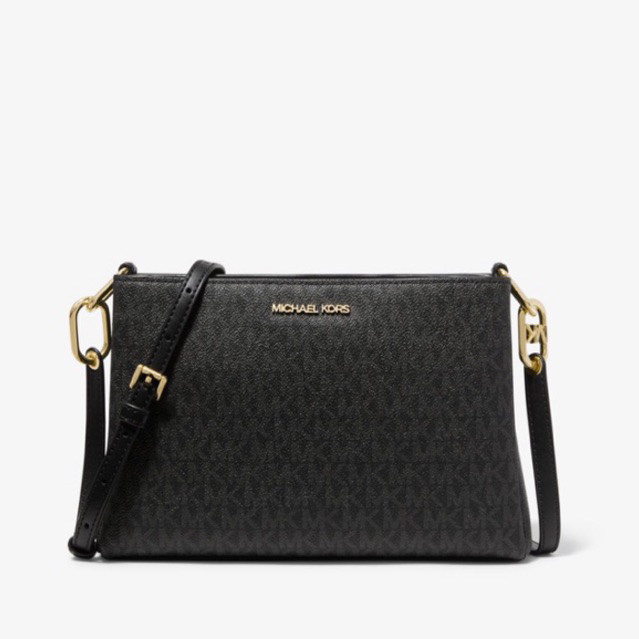 MICHAEL KORS Trisha Medium Logo Crossbody Bag black