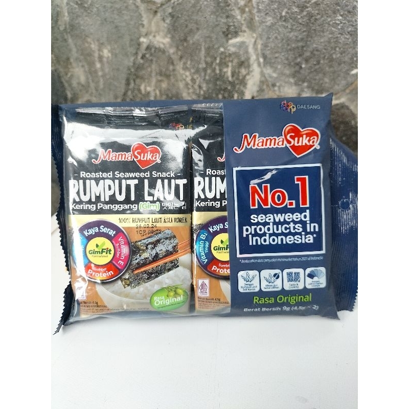 

MOOJOK-Rumput Laut Kering Panggang/Nori Mama Suka 9gr (2 Pack x 4,5gr) Aneka Rasa