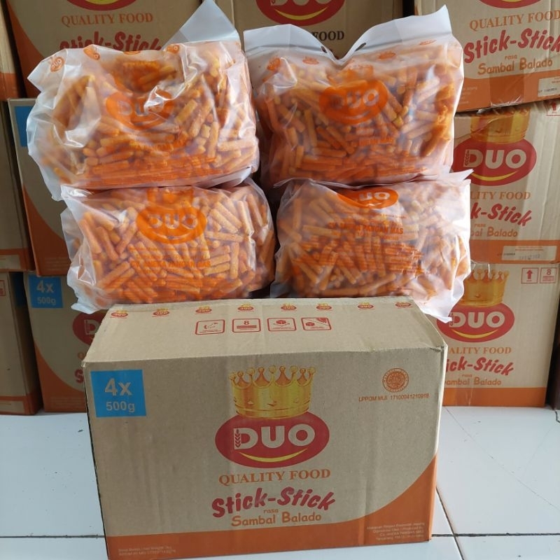 1 DUS ISI 4 BKS @500gr STIK BALADO DAN COKLAT  DUO ALMA.SNACK