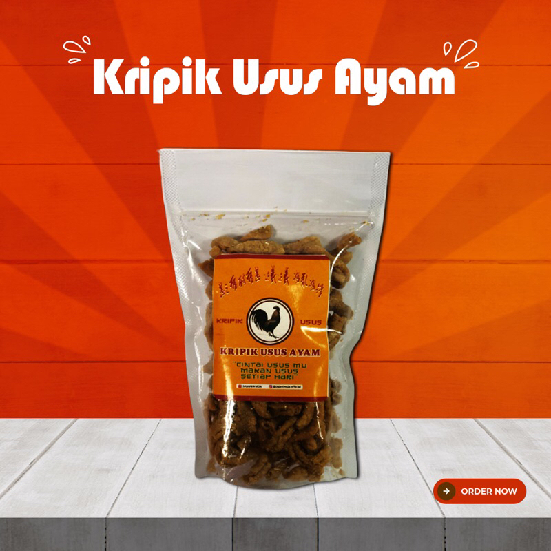 

Kripik Usus Ayam Origanal Gurih 160 Gram