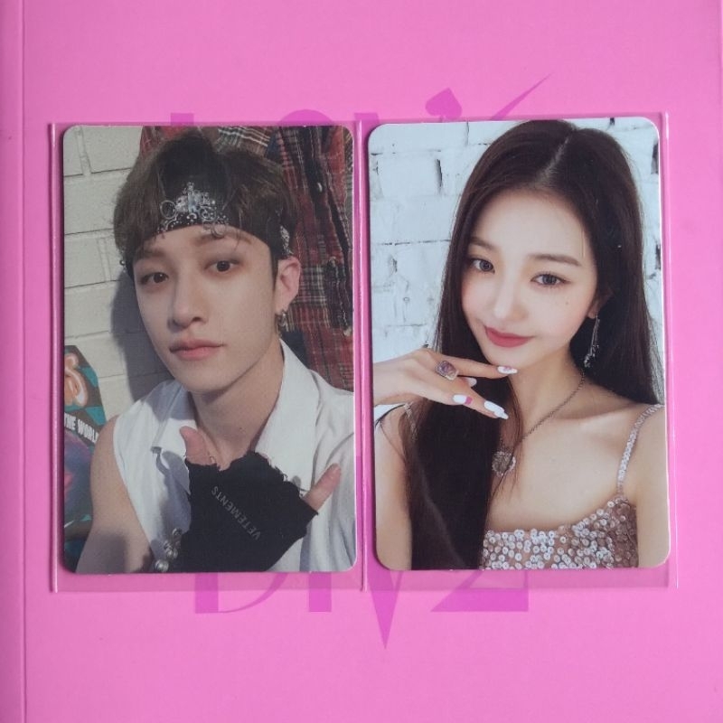 photocard pc bangchan bang chan wonyoung benefit bene appmus maxident love dive lodi album stray kid