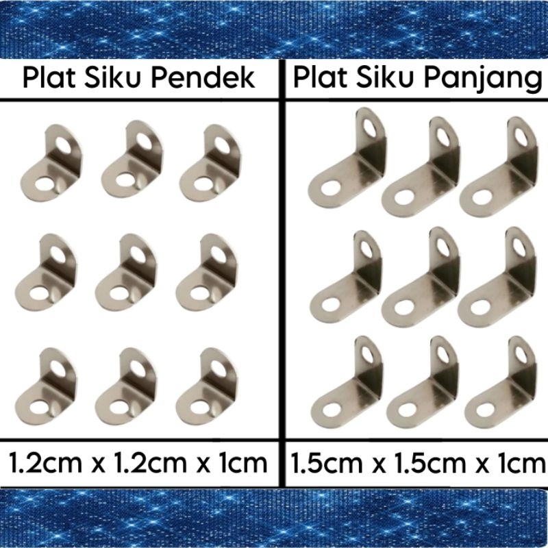 (100 Pcs) plat siku l besi kecil lubang ambalan hambalan sudut pigura figura bingkai / siku spandram