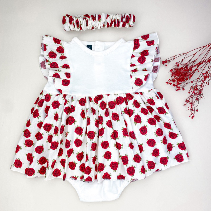 MINIQUIN Ruffle Bodysuit (Jumper Bayi Perempuan usia 0 - 18 bulan)