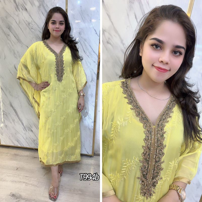 tunic motif bunga+payet mewah