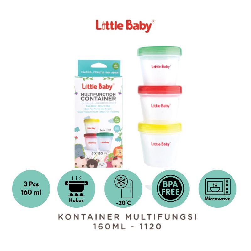 Little Baby Kontainer Multifungsi MPASI 160ml - Wadah MPASI - Food Container