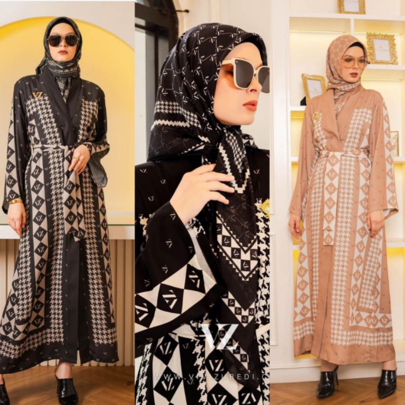VIVI ZUBEDI -VZ MONOGRAM LADY ABAYA SET LADY SCARF