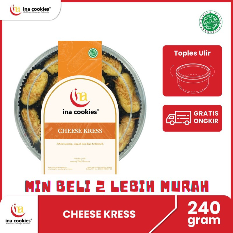 

Cheese Kress INA Cookies Reguler