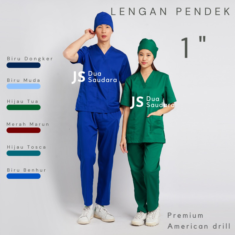 BAJU OK LENGAN PENDEK |SERAGAM OK | BAJU JAGA | BAJU PERAWAT OKA | SERAGAM JAGA merk DUA SAUDARA.