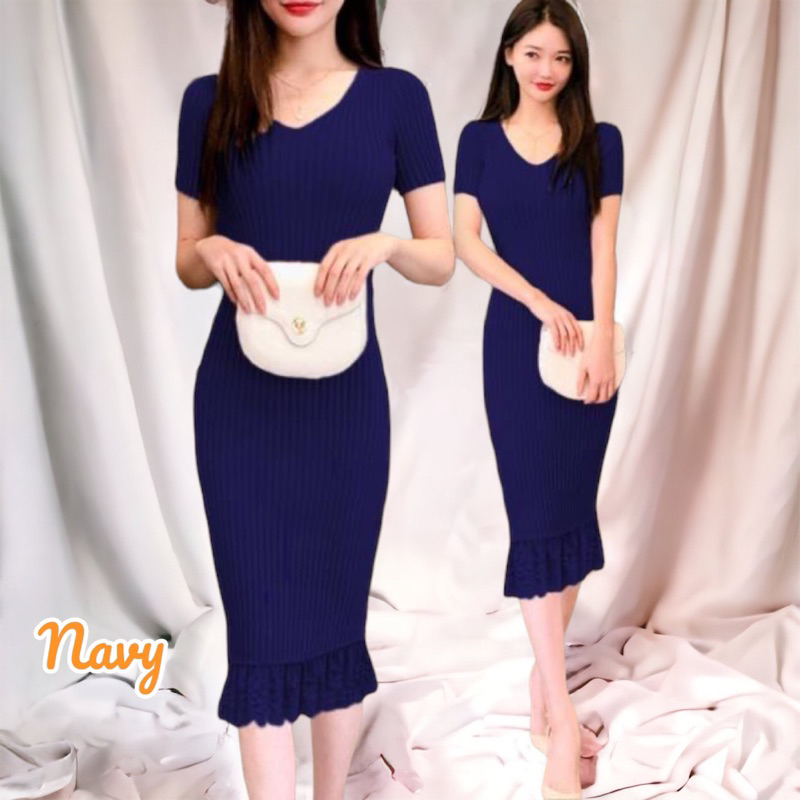 Dres Duyung Rajut Elastis Lengan Pendek