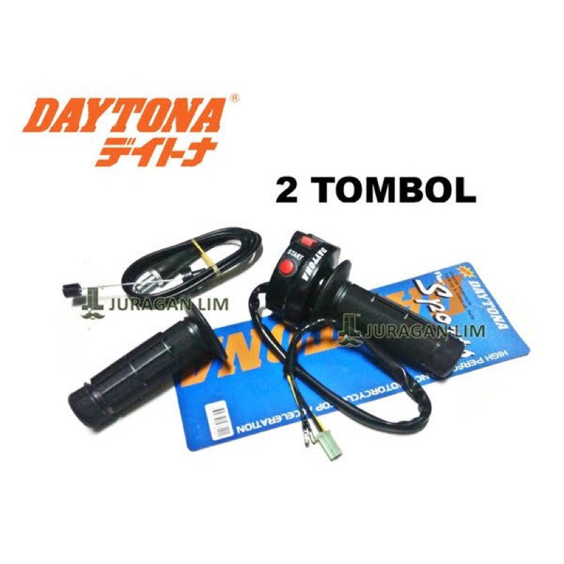 Gas Spontan DAYTONA 2 Tombol Universal Semua Motor Bebek Dan Matic Supra Beat Vario Mio