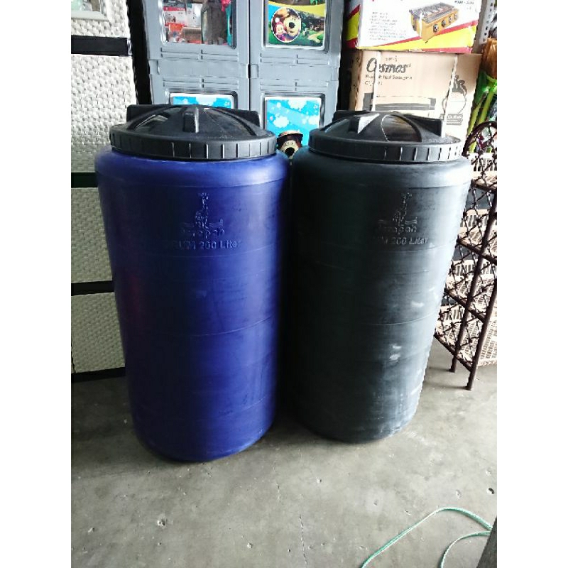 Drum Jerapah 200L Tong Air / Drum Serbaguna 200 Liter