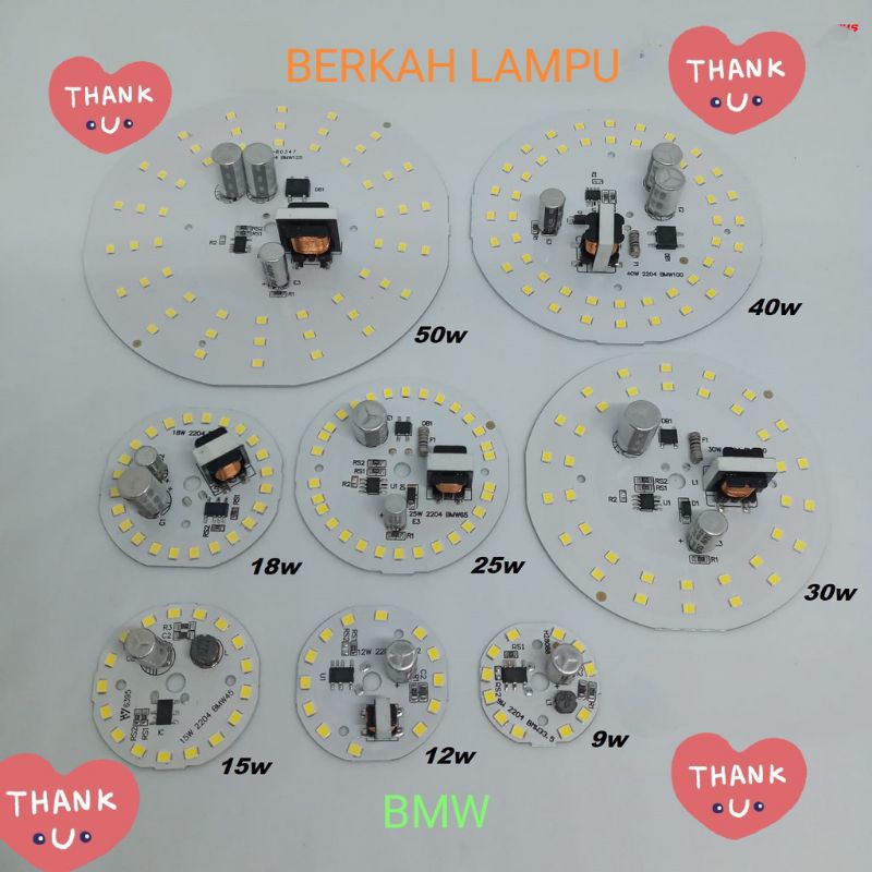 PCB LED AC BMW 9W-50W BMW